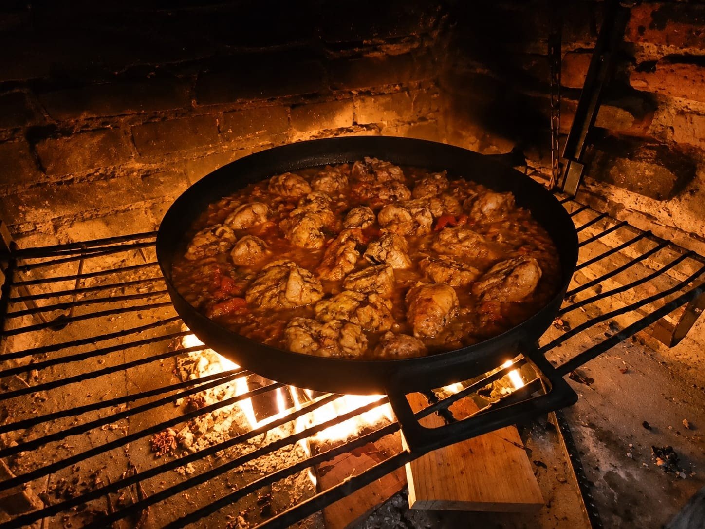 Sector de parrilla del hostel